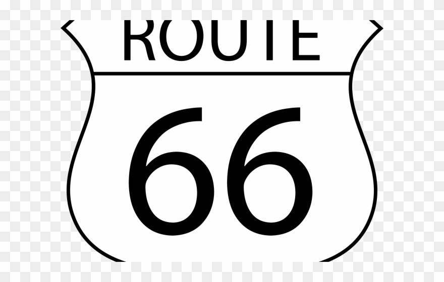 Sign Clipart Outline - U.s. Route 66 Sign Throw Blanket - Png Download