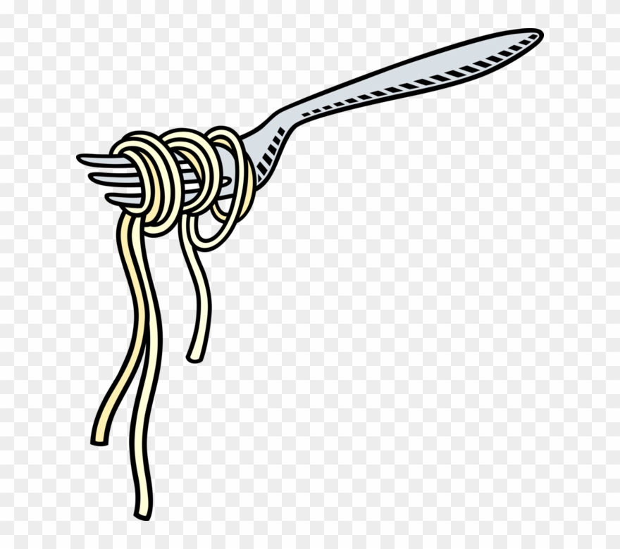 Vector Illustration Of Italian Cuisine Spaghetti Pasta - Spaghetti On A Fork Cartoon Clipart