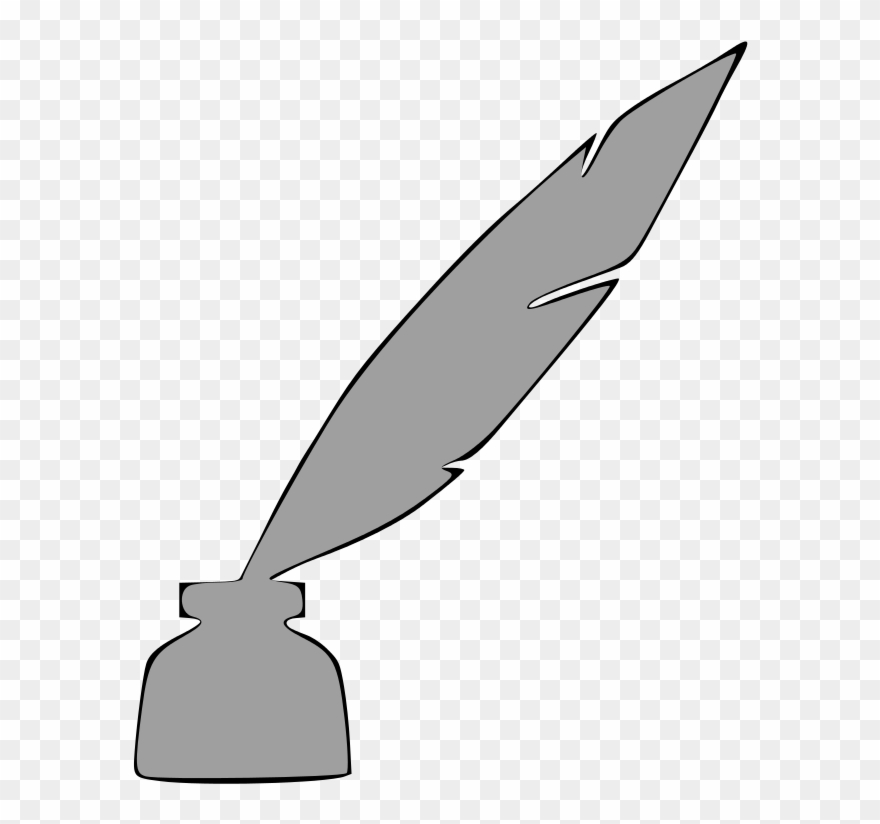 Quill And Ink Grey - Portable Network Graphics Clipart