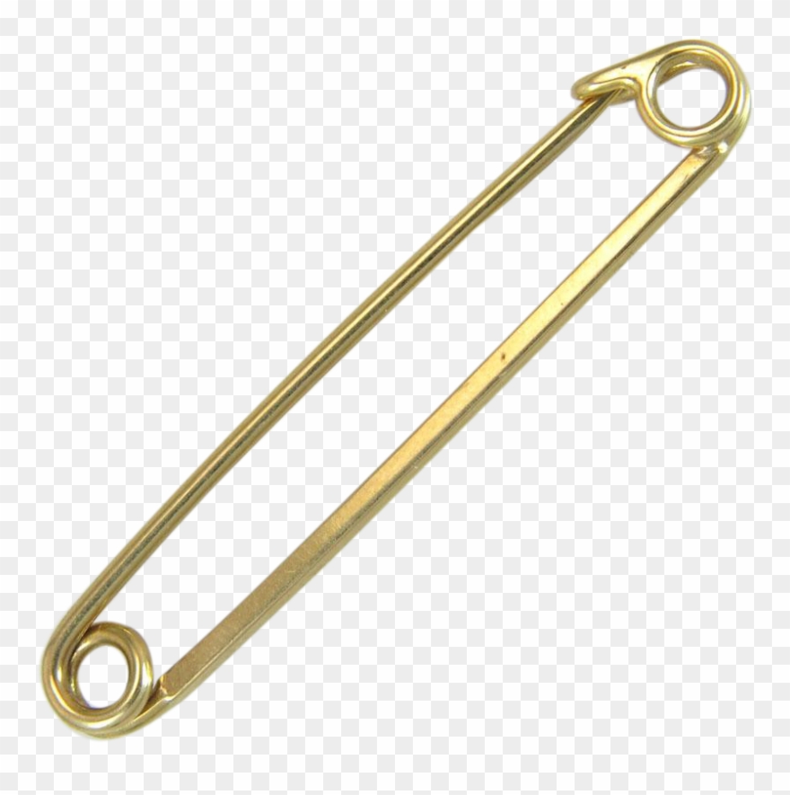 Vintage Estate 14k Yellow Gold High Polish Collar Pin - Marking Tools Clipart
