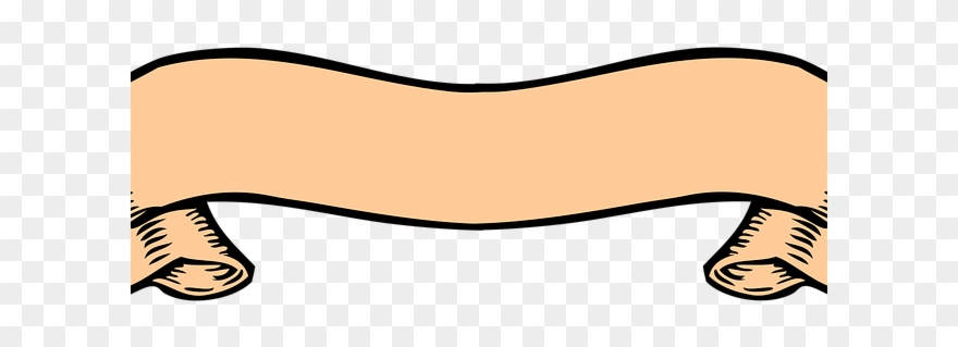 Ribbon Clipart Tail - Transparent Scroll Banner Clipart - Png Download