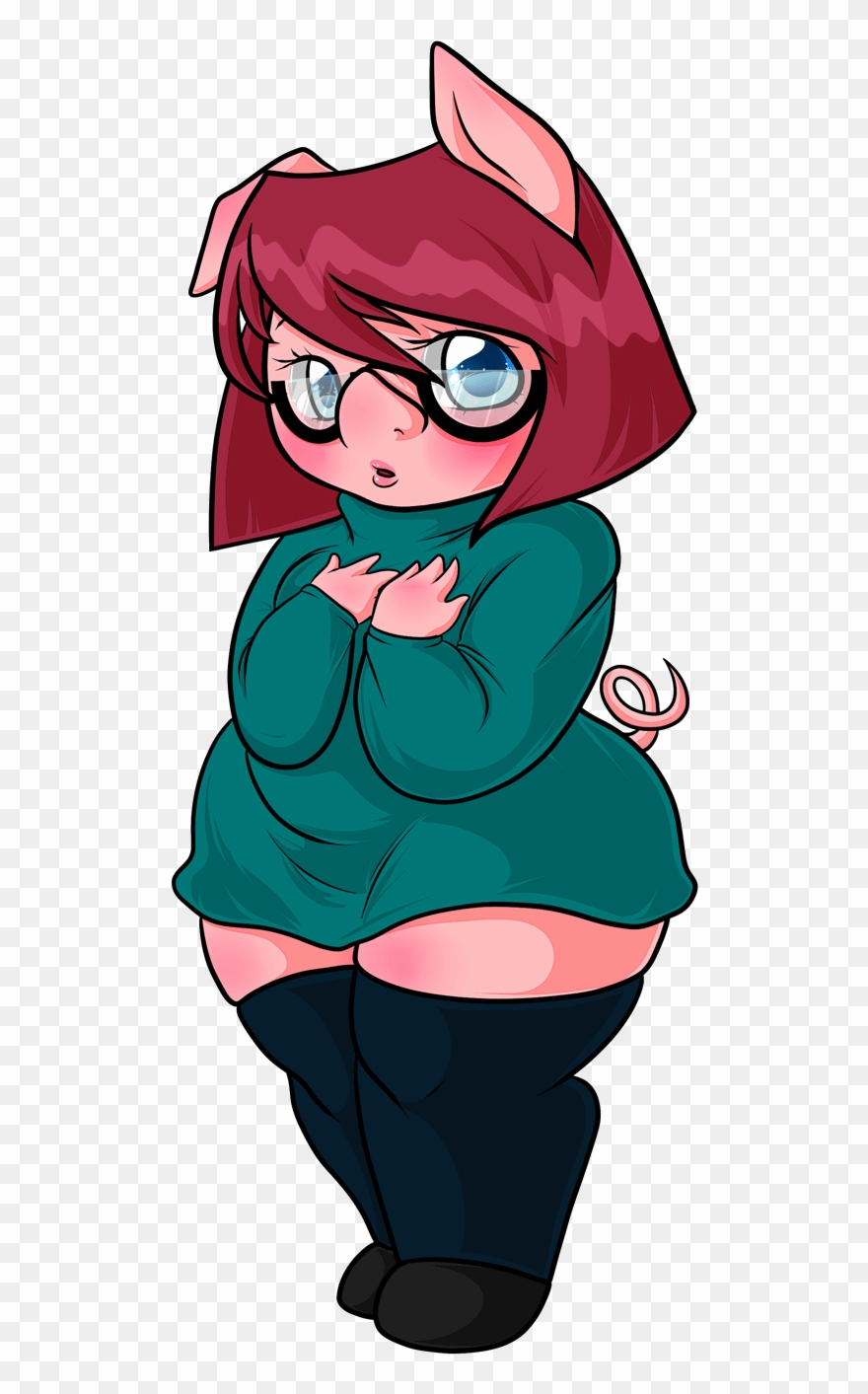 Pig Sticker For Ios Android Giphy - Furry Pig Girl Clipart