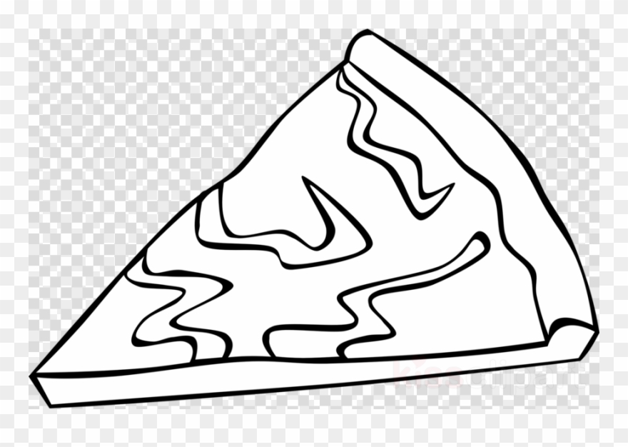 Cheese Pizza Drawing Clipart Pizza Macaroni And Cheese - Pizza Slice Clipart Black And White - Png Download