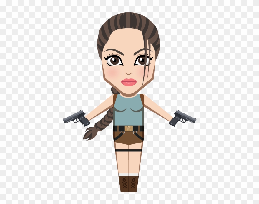 Lara Croft (download) - Paper Toys Clipart