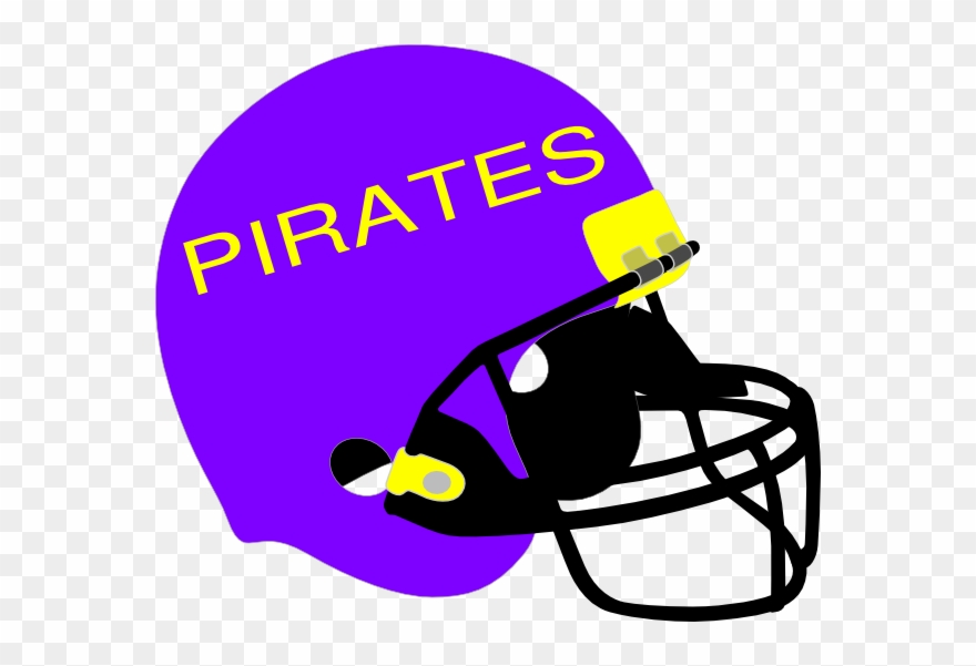 Purple And Yellow Helmet Clip Art At Clker - Black Football Helmet Png Transparent Png