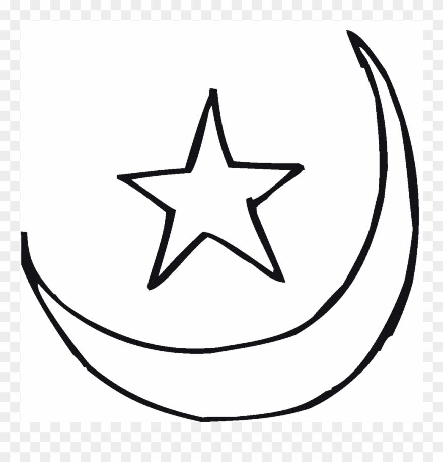Moon Stars Coloring Sheet - Coloring Numbers For Preschool Clipart