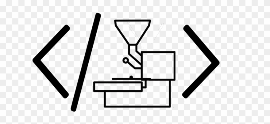 Coffee And Technology - Line Art Clipart