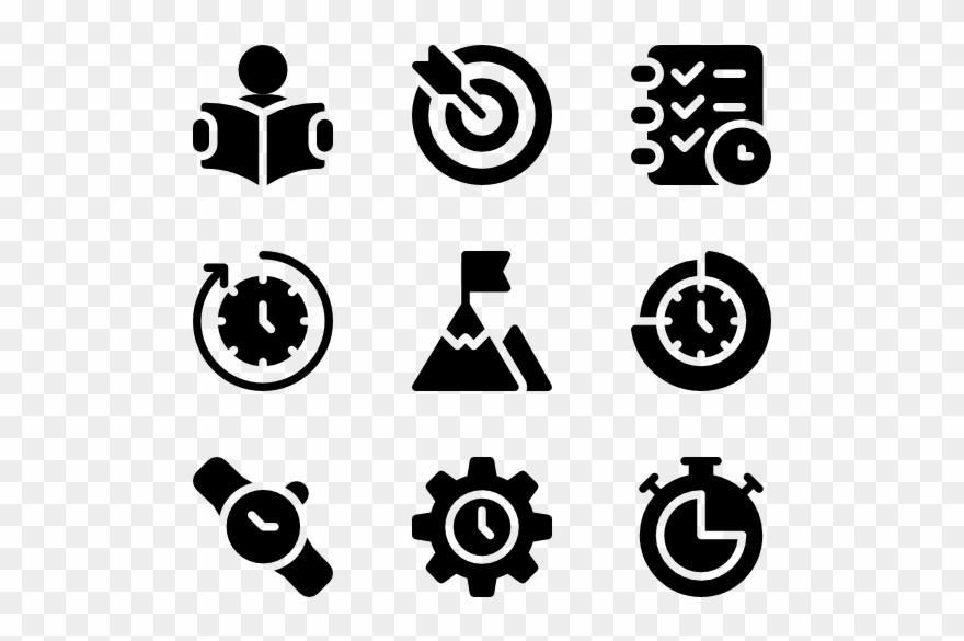 Time Management - Business Icon Vector Png Clipart