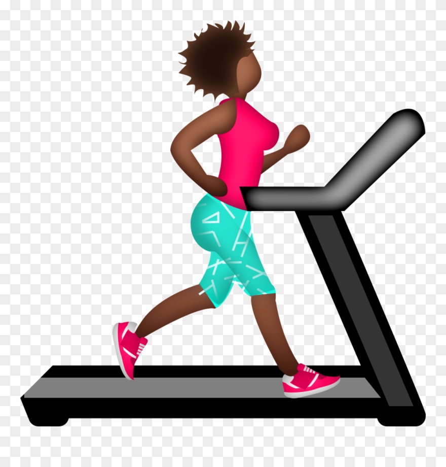Marathon Running Afro Training Image Black And White - Exercise Emoji Clipart