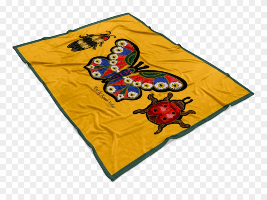 Kavi Gold Insect Fleece Blanket - Illustration Clipart