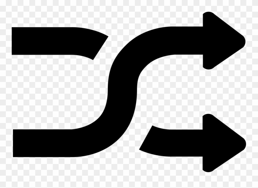 Si Glyph Arrow Shuffle Comments - Arrow Clipart