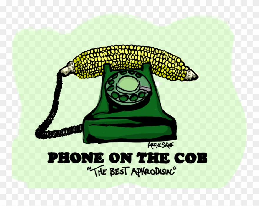 Phone On The Cob Logo Telemarketer Prank Calls The - Cartoon Clipart
