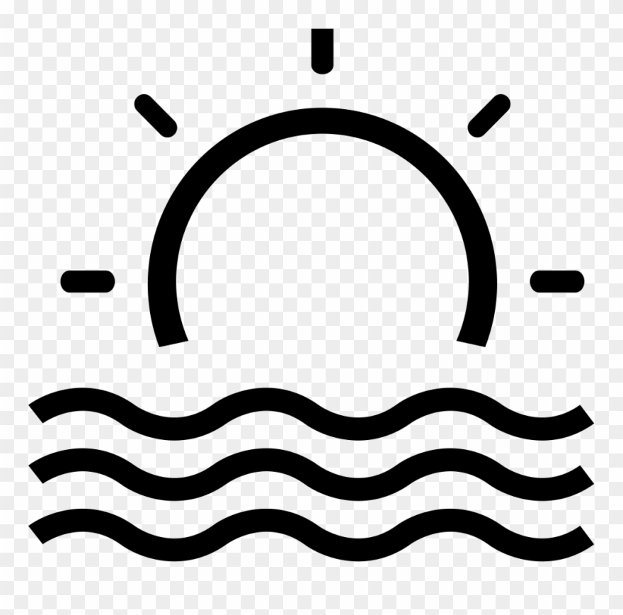 Beach, Sun, Umbrella, Water, Waterfront Icon - Beach Icon Png Transparent Clipart