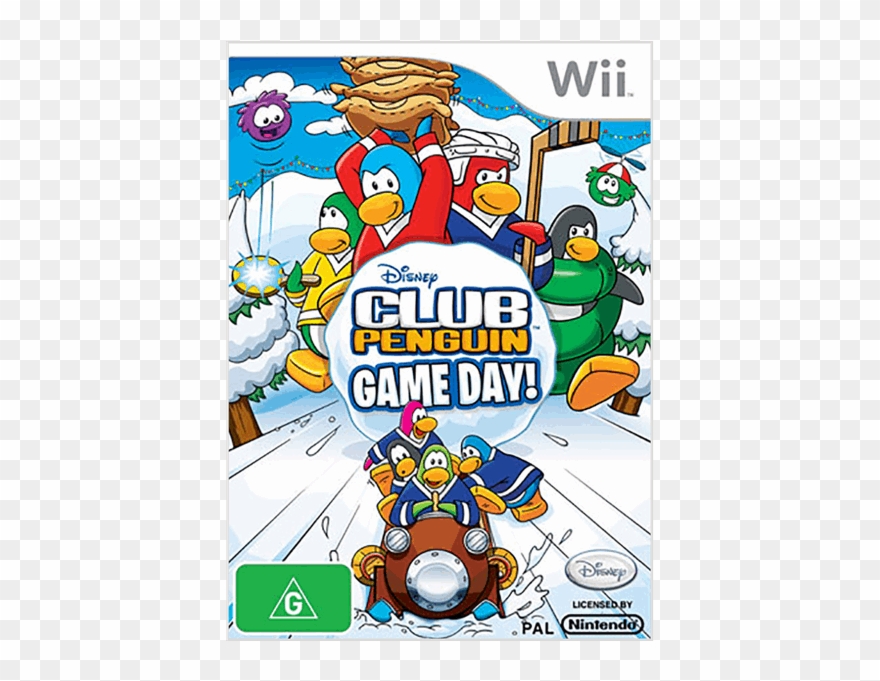 1 Of - Club Penguin Game Day [wii Game] Clipart