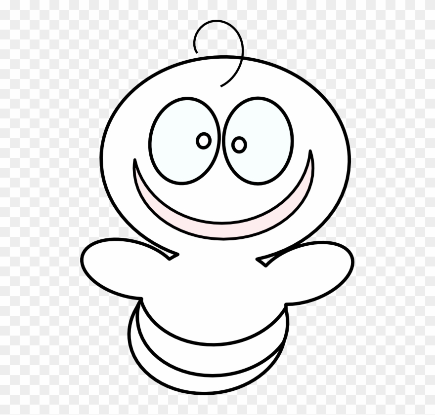 Baby Black White Line Art 555px - Clip Art - Png Download