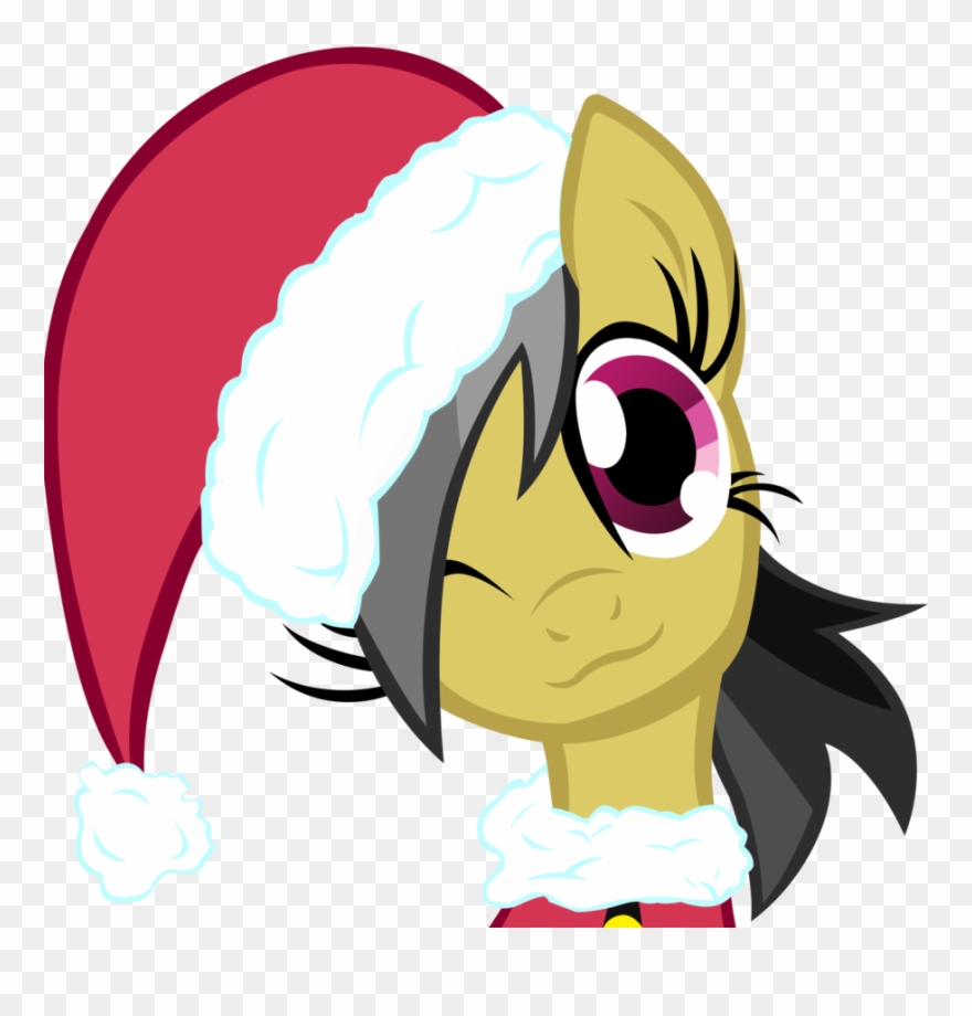 Santa Hat Clipart Avatar - My Little Pony Christmas Applejack - Png Download
