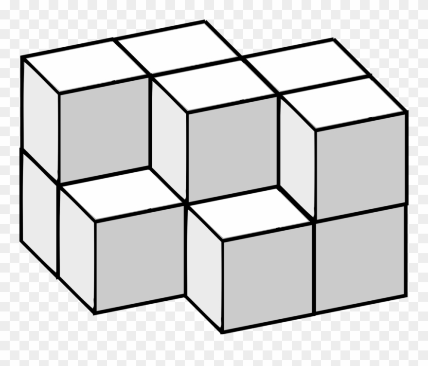 Three-dimensional Space Cube Line Computer Icons - Tetris 3d Block Png Clipart