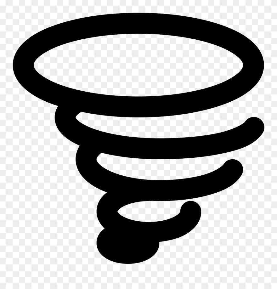 A Drawing Indicating A Tornado - Drawing Clipart