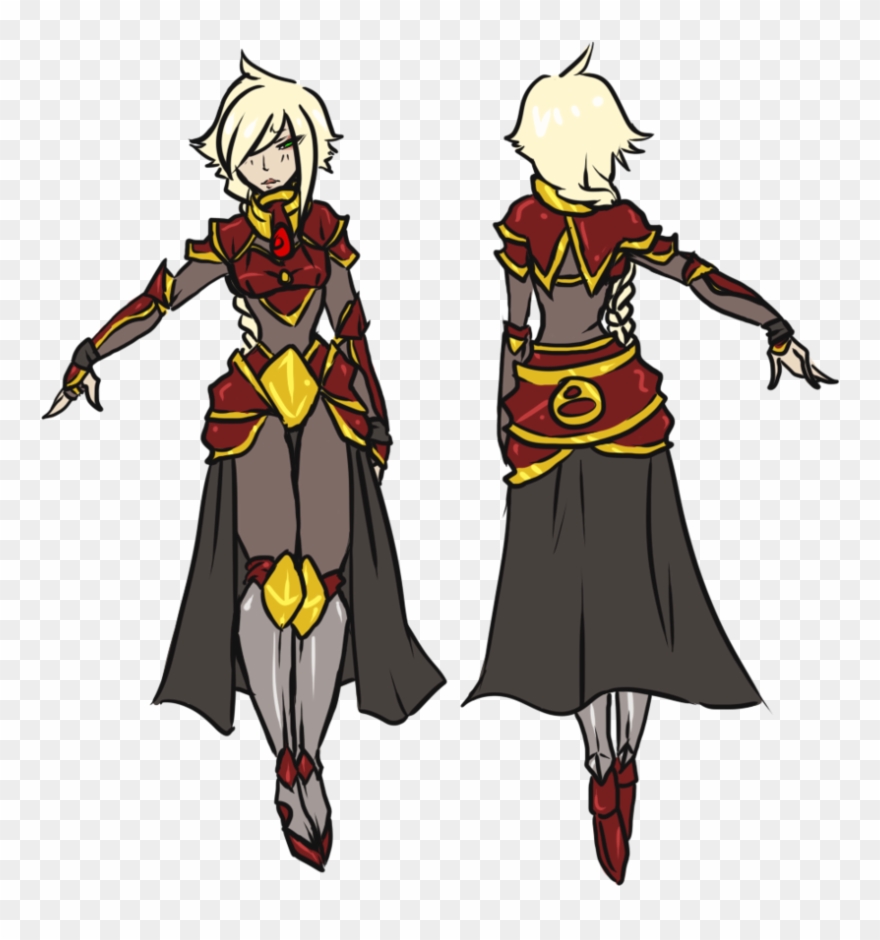 Swordsman Drawing Female Clip Art Transparent - Costume - Png Download