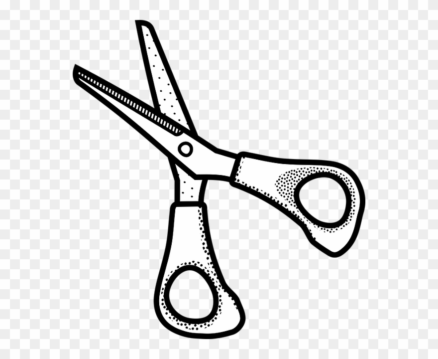 Ücretsiz Vektör Çizim - Scissors Clipart Black And White - Png Download