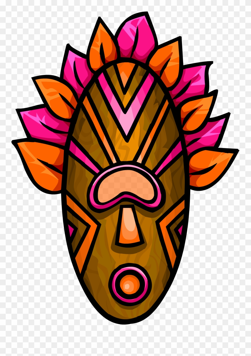 Tiki Mask Png - Pink Tiki Mask Clipart