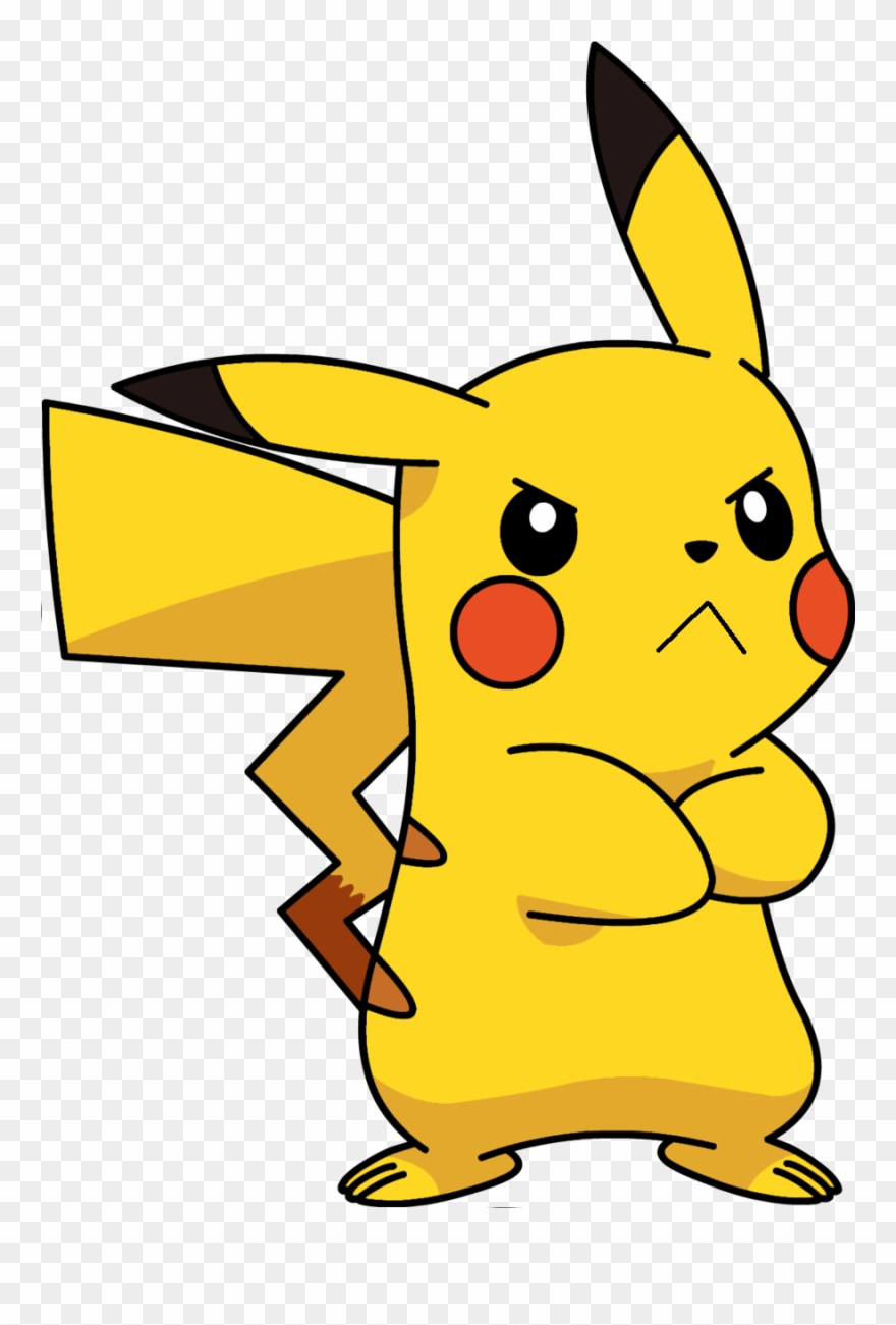 Pikachu Chu 2017 Mad Arms Crossed - Pikachu Chu Clipart