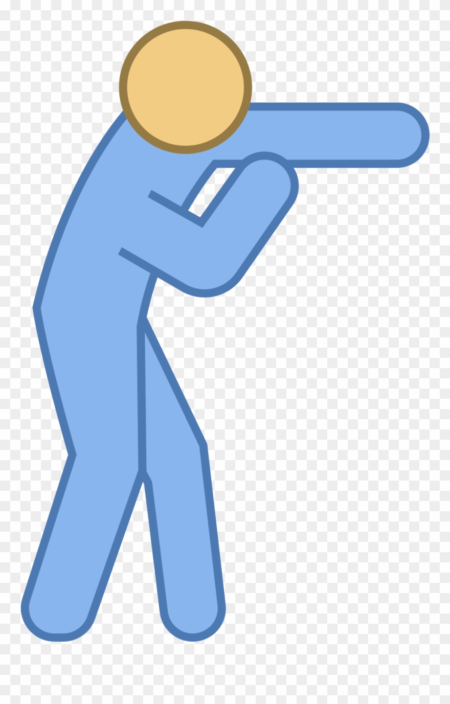 The Icon Is A Simplified Depiction Of A Humanoid Figure, Clipart