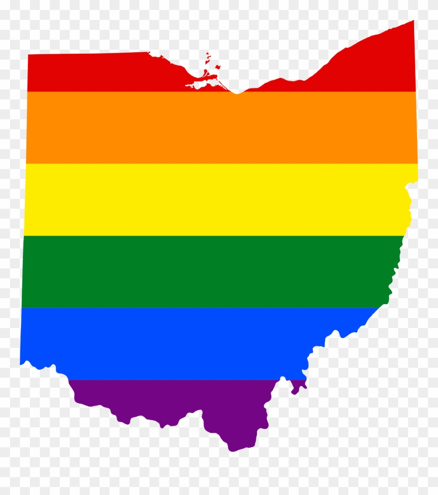 Lgbt Flag Map Of Ohio - Ohio Congressional Districts By Party Clipart