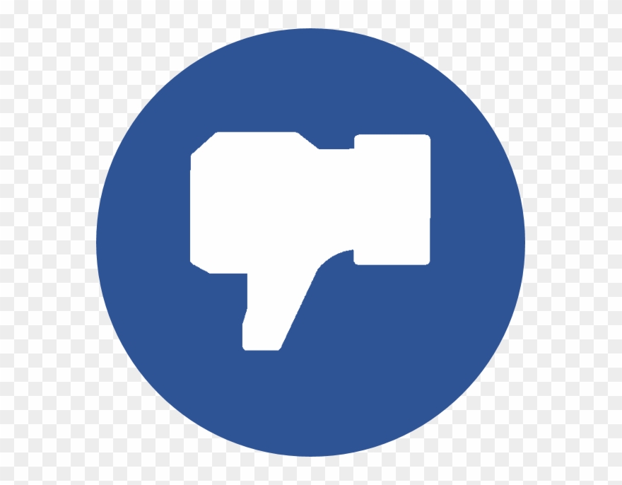 Blue Facebook, Dislike, Facebook, Facebook Dislike, - Like And Dislike Icon Png Clipart
