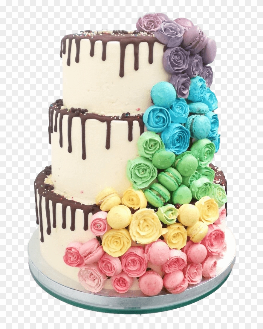Rainbow Macaron Wedding Cake Anges De Sucre - Macaroons Rainbow Birthday Cake Clipart