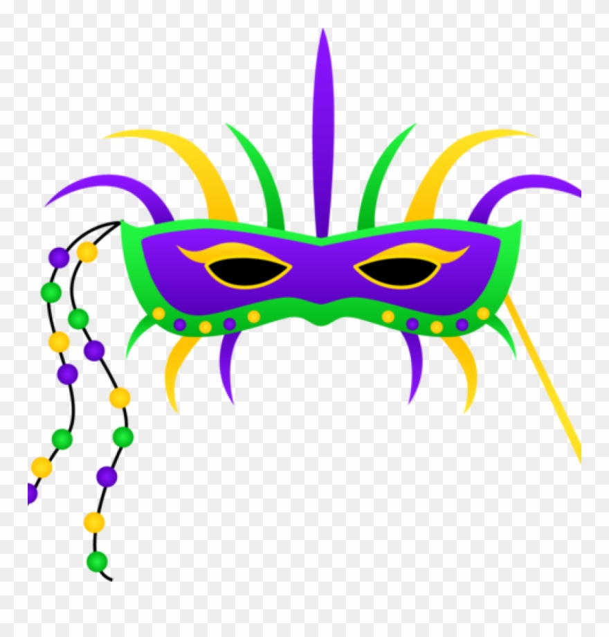 Free Mardi Gras Clip Art Festival Mask Clipart Louisiana - Mardi Gras And Valentine's Day - Png Download