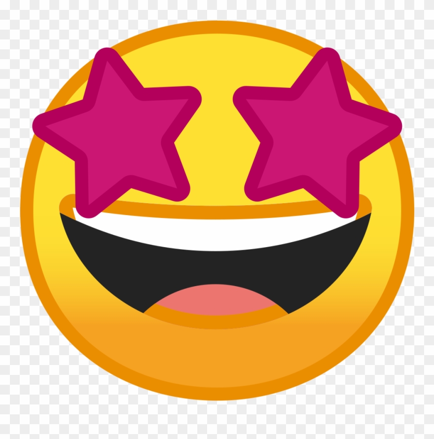 Emoji Star Png Database Of Emoji Emoji Clip Art Stop - Smiley Face With Stars Transparent Png