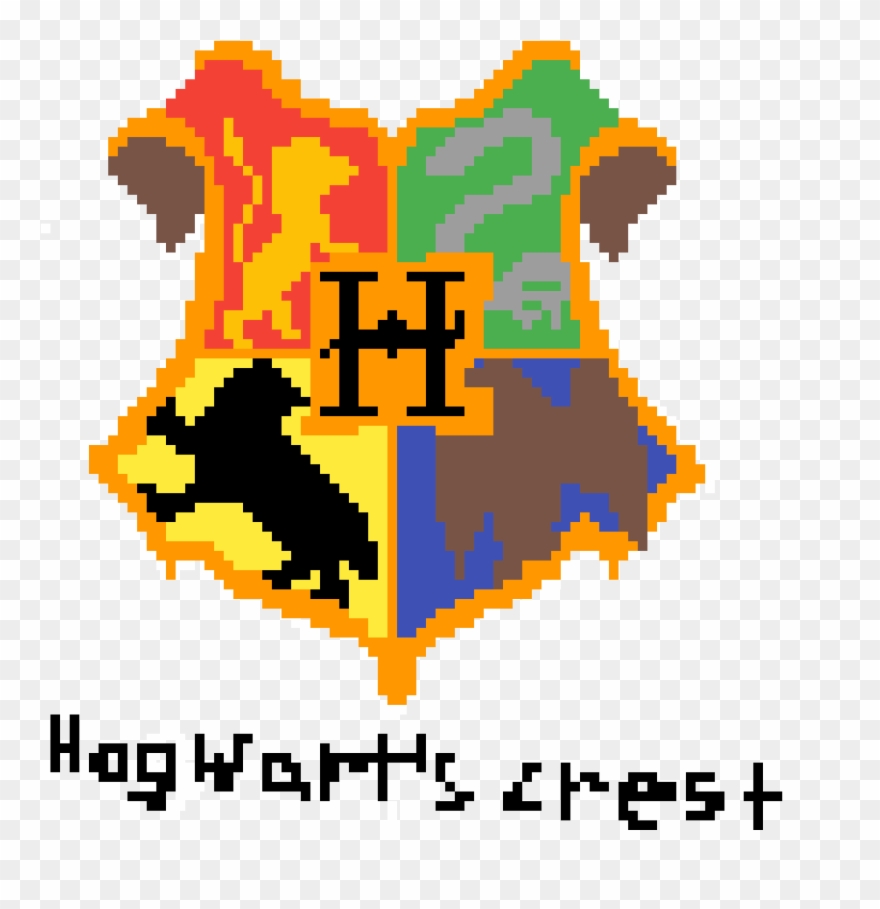 Hogwarts Crest - Pixel Art Harry Potter Clipart