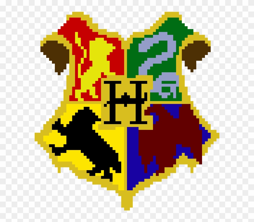 Hogwarts Crest - Pixel Art Harry Potter Clipart
