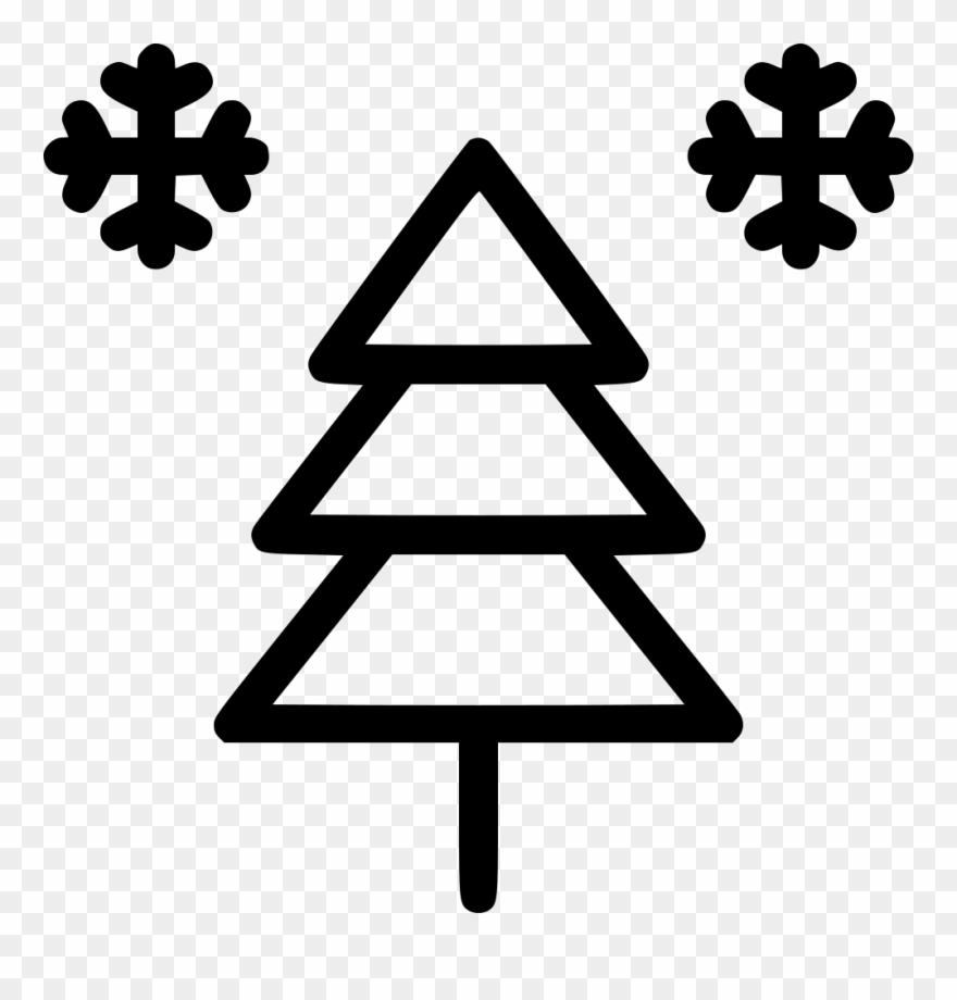 Snow Tree Xmas Comments - Pictograma Del Bosque Clipart