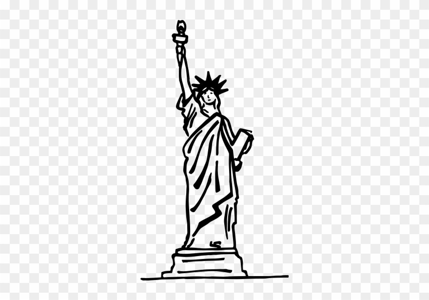 Free Download Statue Clipart Statue Classical Sculpture - Nueva York Estatua De La Libertad Dibujo - Png Download