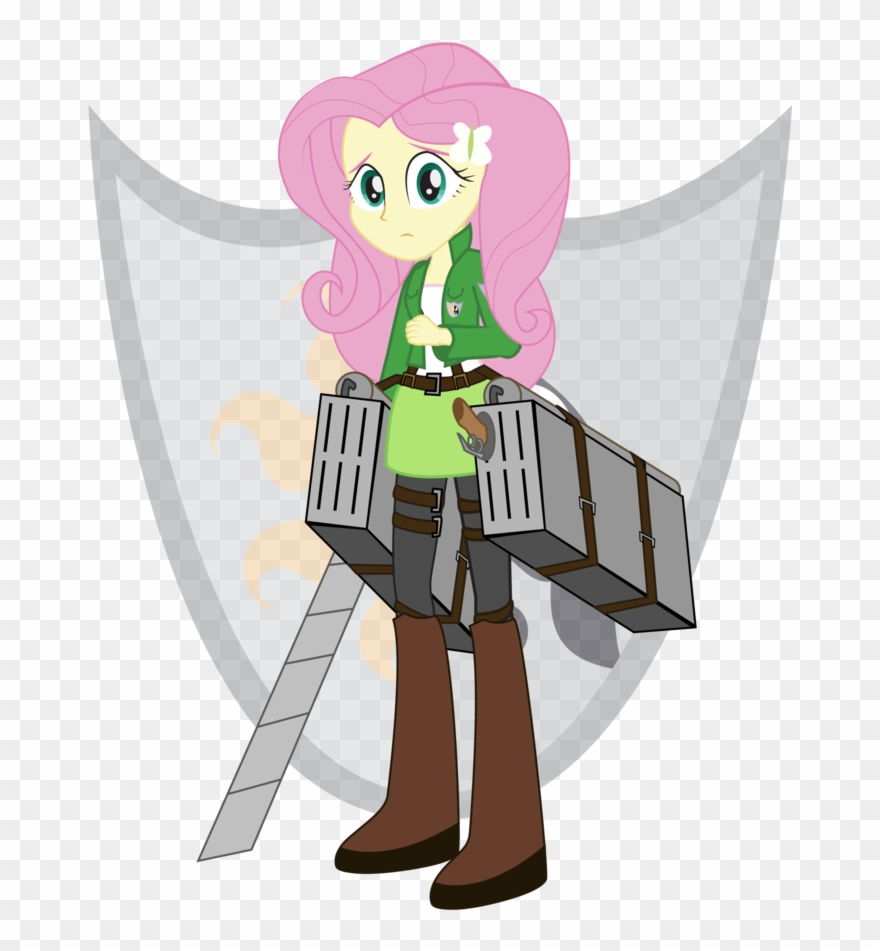 Amante56, Attack On Titan, Crossover, Equestria Girls, - Attack On Titan Fluttershy Clipart