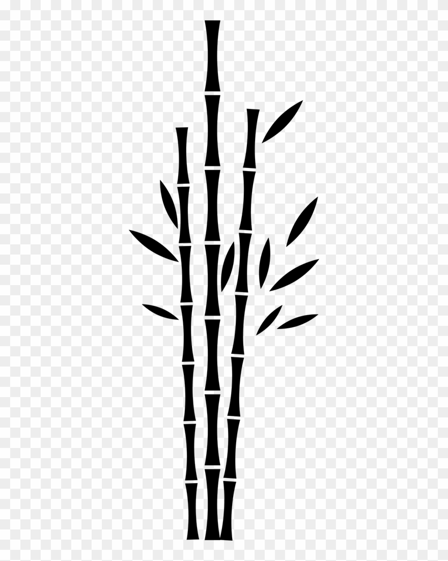 Bamboo Tree Wall Sticker - Diseños De Vinil De Bambu Clipart