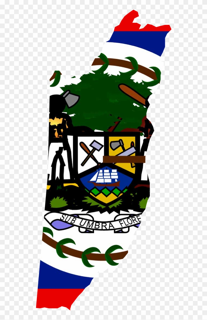Belize Central America Flag Map Png Image Clipart