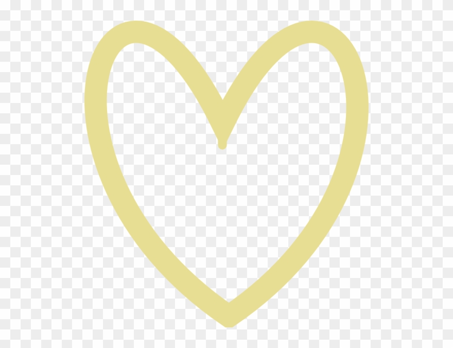 Clip Art - Gold Heart Outline Clipart - Png Download