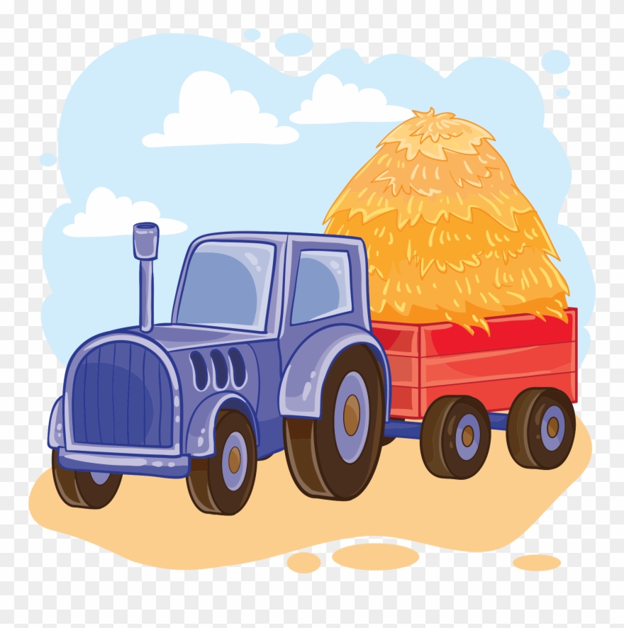 Download - Tractor Trolley Cartoon Clipart