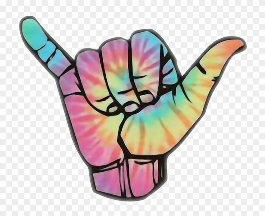Tie Dye Shaka Sticker Clipart