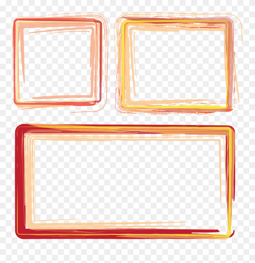 Vector Frame Clipart - กรอบ รูป สี ส้ม - Png Download