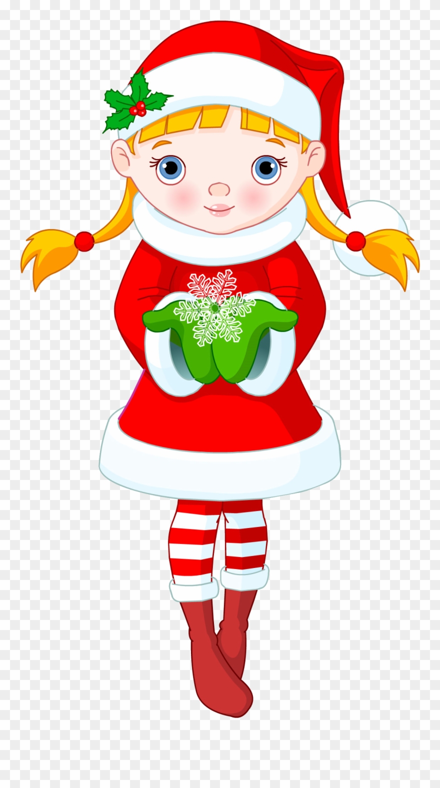 Winter Girl - Girl Christmas Transparent Cartoon Clipart