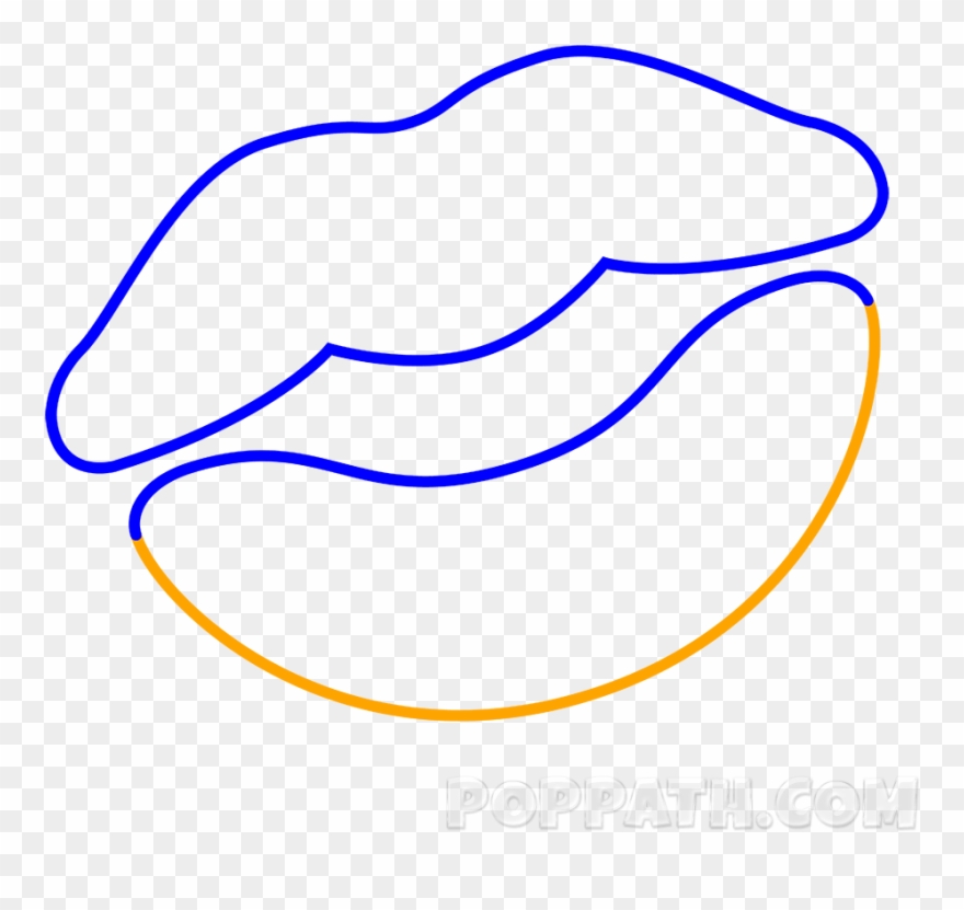 How To Draw A Kiss Mark Emoji Pop Path - Drawing Clipart