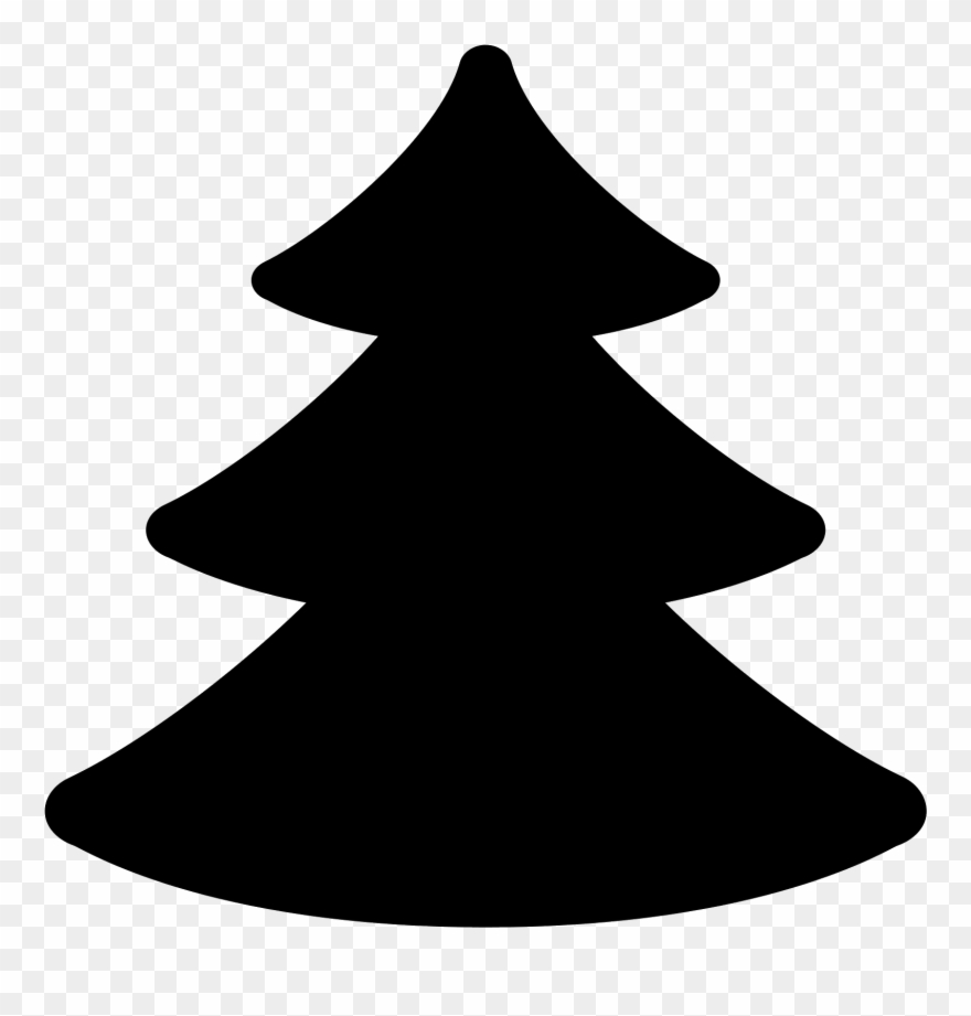 A Tree With Three Levels Of Branches, With The Top - Evergreen Icon Clipart