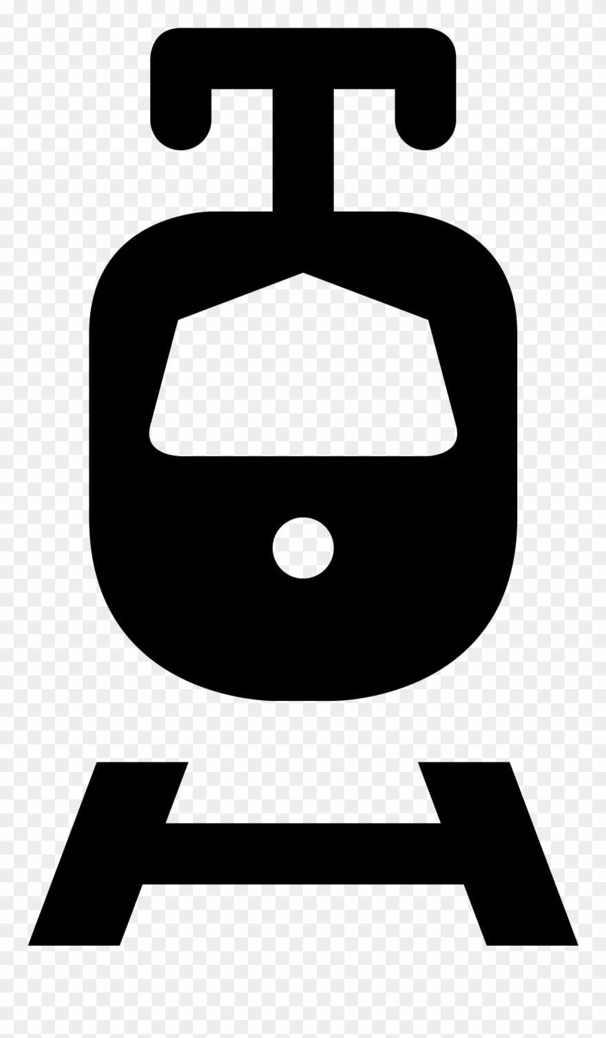 Big Image - Simbol Stasiun Kereta Api Clipart