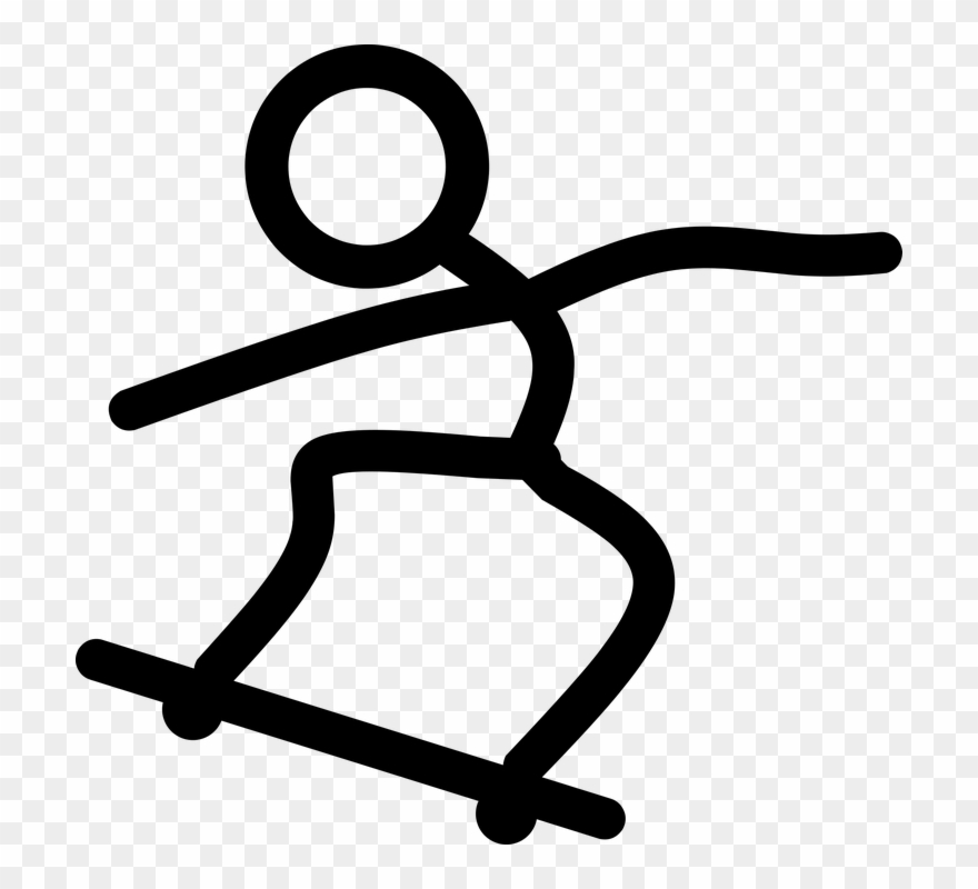 Hockey Sticks Clipart 12, Buy Clip Art - Skateboarding - Png Download