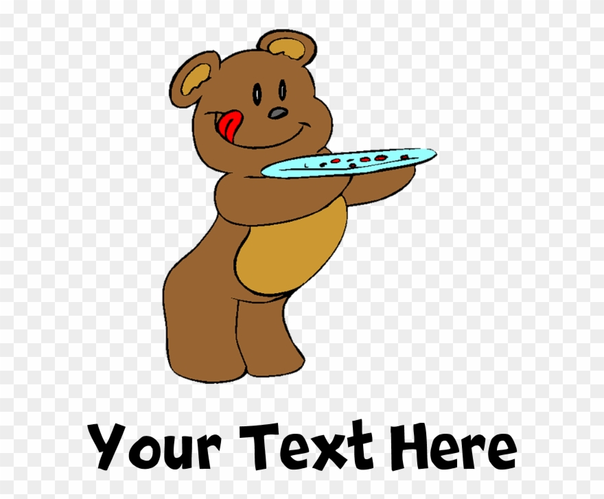 Bear Holding Plate Canvas Lunch Bag - Rock Star Silhouette Sticker Clipart