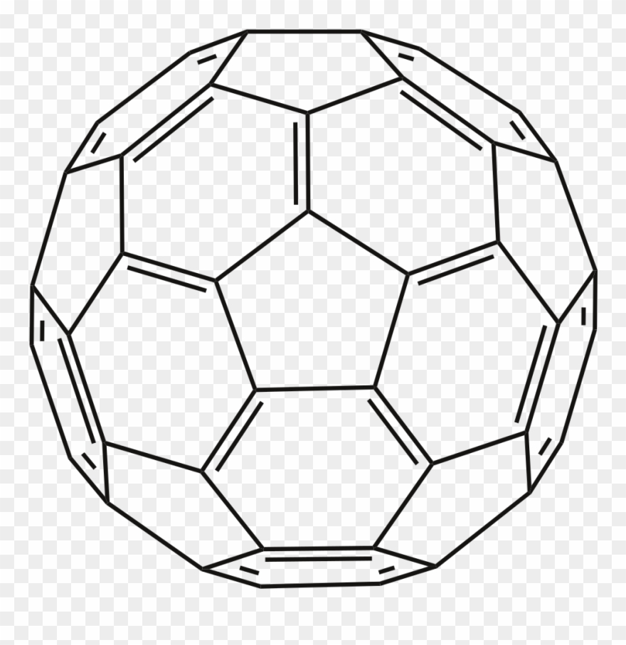 How To Draw A Football 4, Buy Clip Art - Buckminsterfullerene Structure - Png Download
